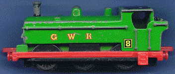 thomas the tank engine green train: view of left side