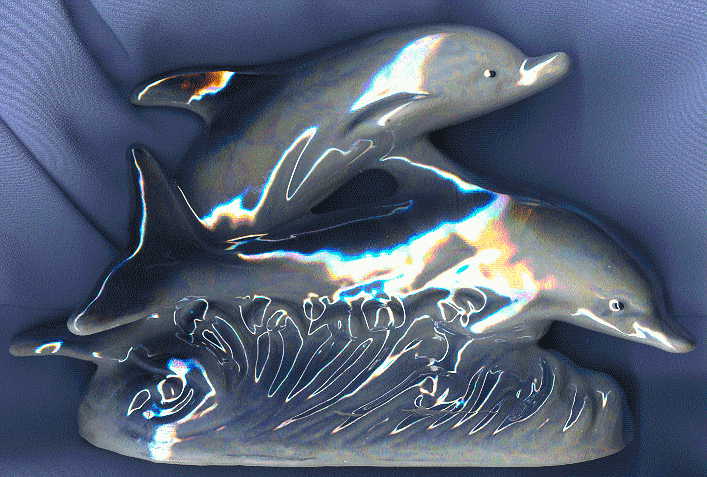 dolphin ornament, front view