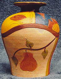 proper photo of vase, showing shape, which is distorted in scans