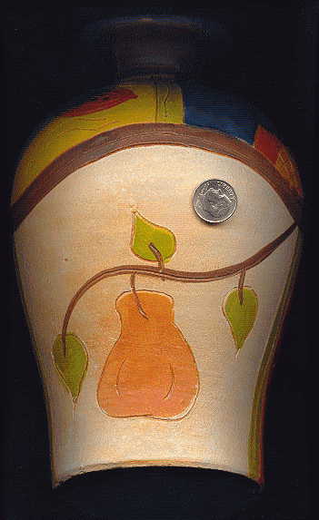 bright studio vase: pear illustration
