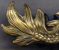 tail fin of chinese brass dragon