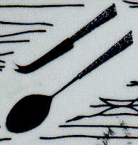 closeup of knife and spoon from homemaker plate