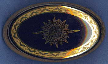 Limoges oval trinket box: view from top