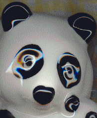 wade natwest money box panda: closeup of panda face