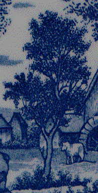 tree and cow detail from rural scene