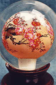 chinese painted inside ball: view A